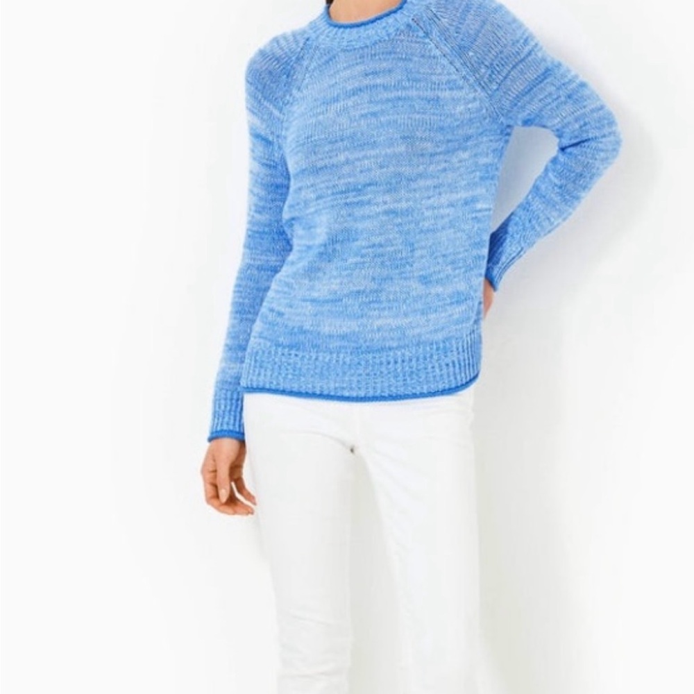 Lilly Pulitzer Sky Blue Crew Neck Sweater nwt.  Size S